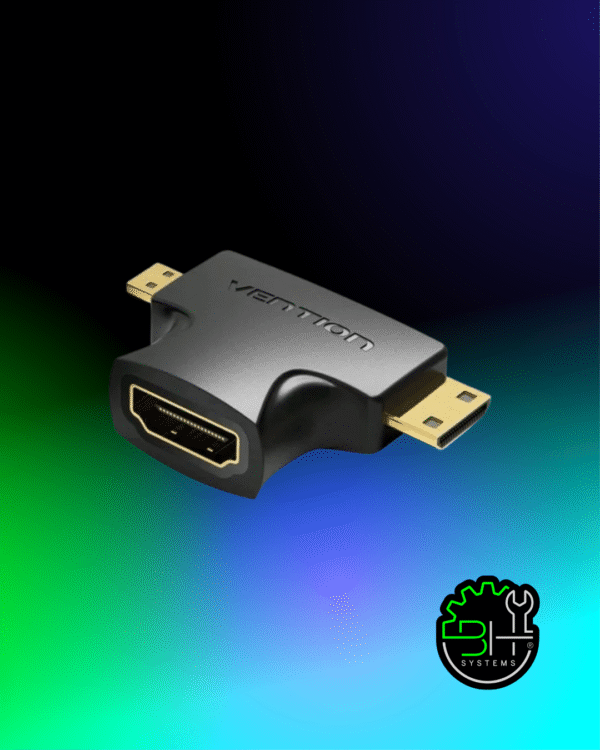 Adaptador 2 En 1 Mini HDMI Y Micro HDMI Macho A HDMI Hembra Vent