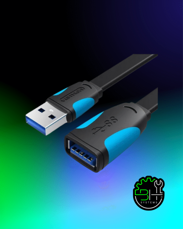 Alargue USB 3.0 Cable 2 M Extensor Alta Velocidad Vention Negro