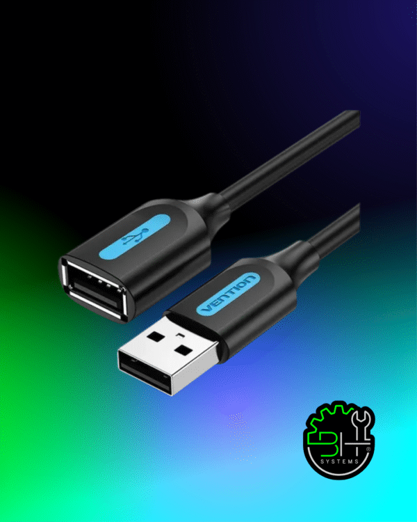 Extensor USB 2.0 Alargue 2m Macho A Hembra Vention Negro