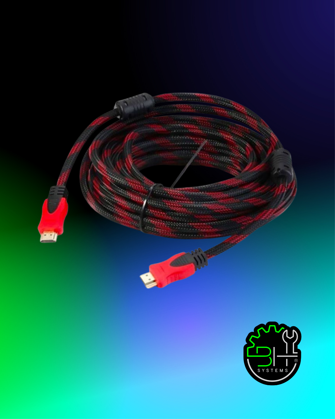 CABLE HDMI MALLADO 3D 4K 3.0M DOS MUNDOS