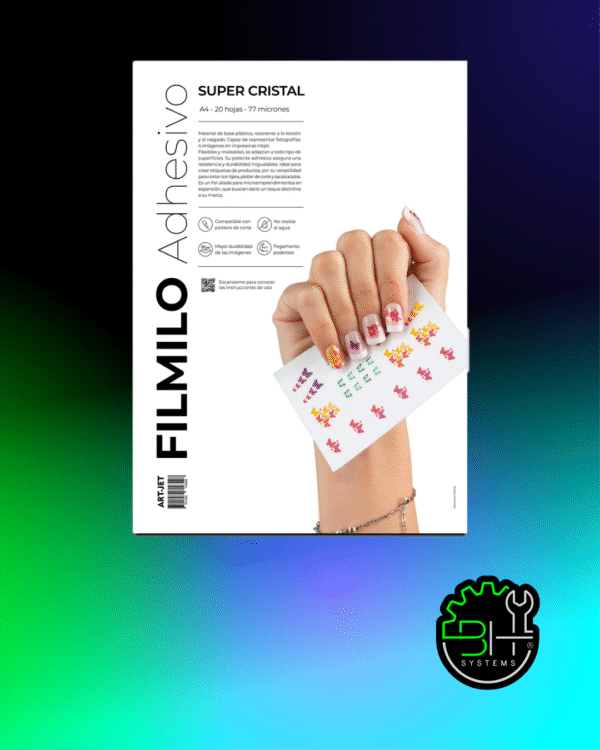 Filmilo Adhesivo Super Cristal Art-jet A4 x 20Hojas