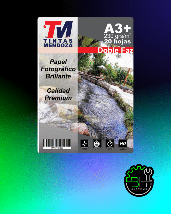Papel Fotográfico Brillante Doble Faz A3+230gr x 20 Hojas