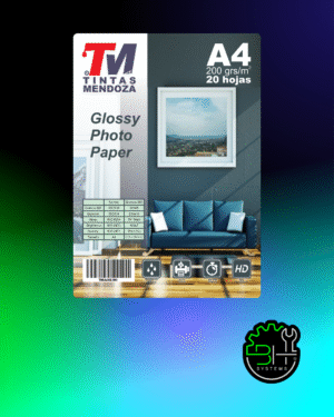 Papel Fotográfico Glossy A4 200gr x 20 Hojas