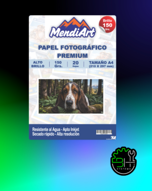 Papel Fotográfico Premium MendiArt A4 150gr x 20 Hojas
