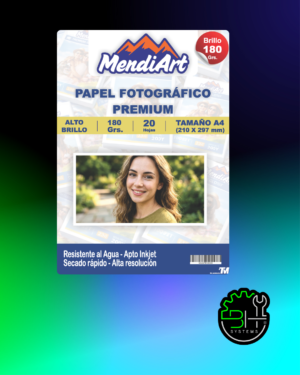 Papel Fotográfico Premium MendiArt A4 180gr x 20 Hojas