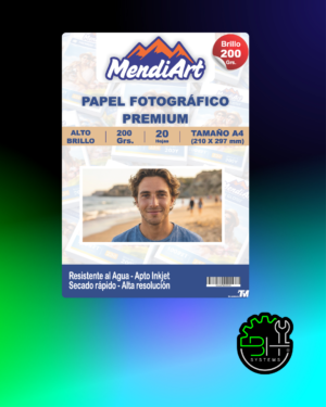 Papel Fotográfico Premium MendiArt A4 200gr x 20 Hojas