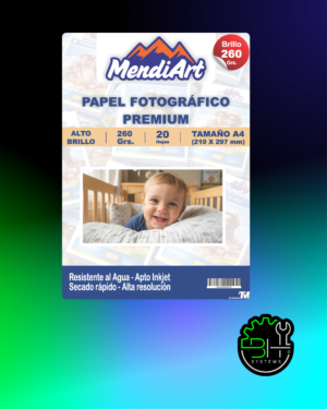 Papel Fotográfico Premium MendiArt A4 260gr x 20 Hojas