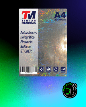 Polipropileno Autoadhesivo Holográfico Fireworks A4 x 20 hjs