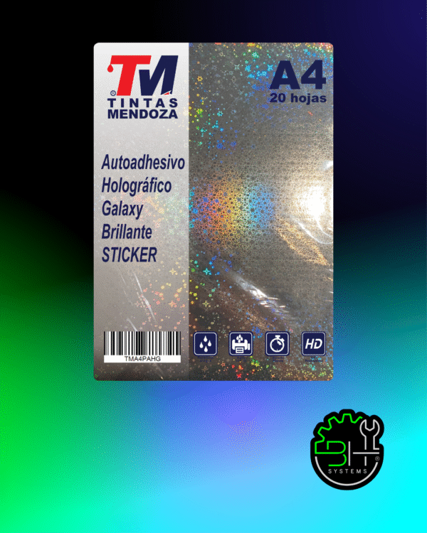 Polipropileno Autoadhesivo Holográfico Galaxy A4 x 20 hjs