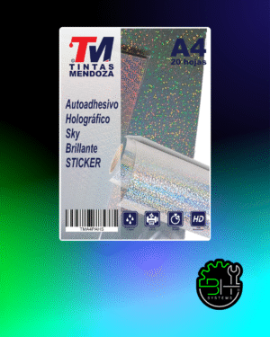 Polipropileno Autoadhesivo Holográfico Sky A4 x 20 hjs