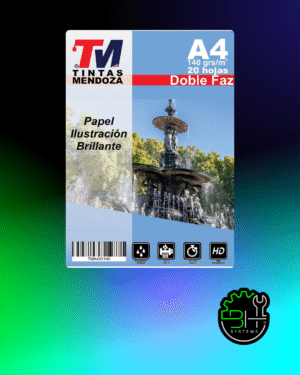 Papel Ilustracion Brillante Doble Faz A4 140 gr x 20 Hojas