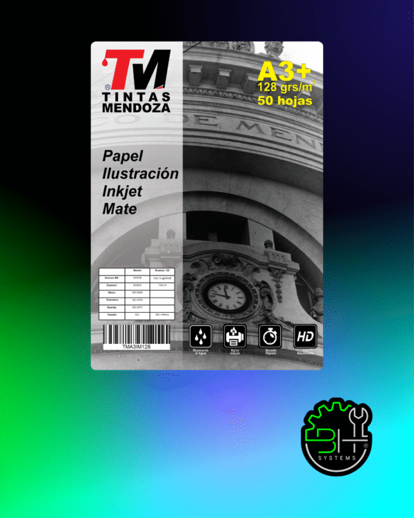 Papel Inkjet Mate A3+ 128gr x 50 Hojas