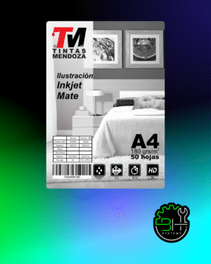 Papel Inkjet Mate A4 180gr x 50 Hojas