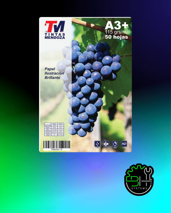 Papel Ilustración Inkjet Brillo A3+ 115grs x 50 hjs