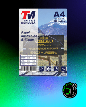 Papel Ilustracion Inkjet Brillo A4 135gr x 50 hjs