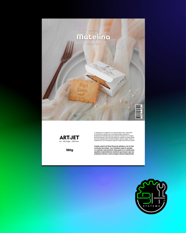 Papel Matelina Doble Faz Art-jet 180grs A4 x 50Hojas