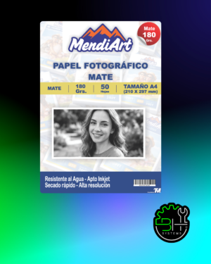 Papel Fotográfico Mate MendiArt A4 180gr x 50 Hojas