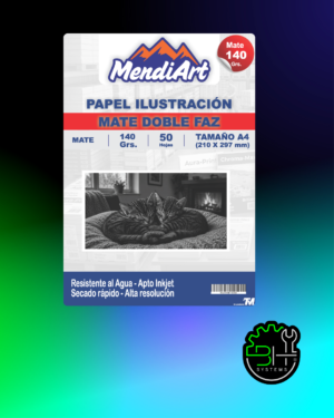 Papel Ilustración Mate Doble Faz MendiArt A4 140grs x 50 Hojas