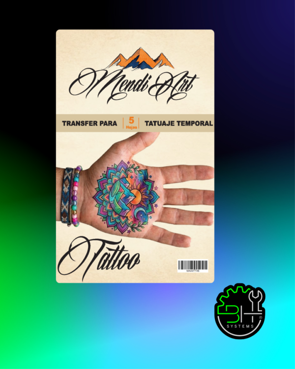 Papel Transfer para Tatuaje MendiArt A4 x 5 Hojas