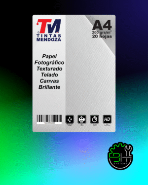 Papel fotografico texturado canvas A4 200grs x 20 Hojas