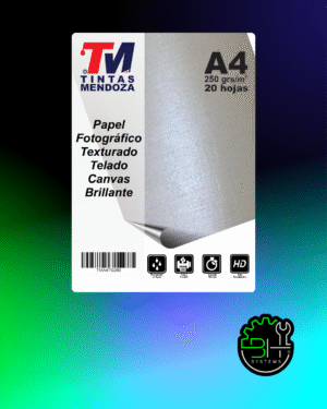 Papel fotografico texturado canvas A4 250gr x 20 Hojas