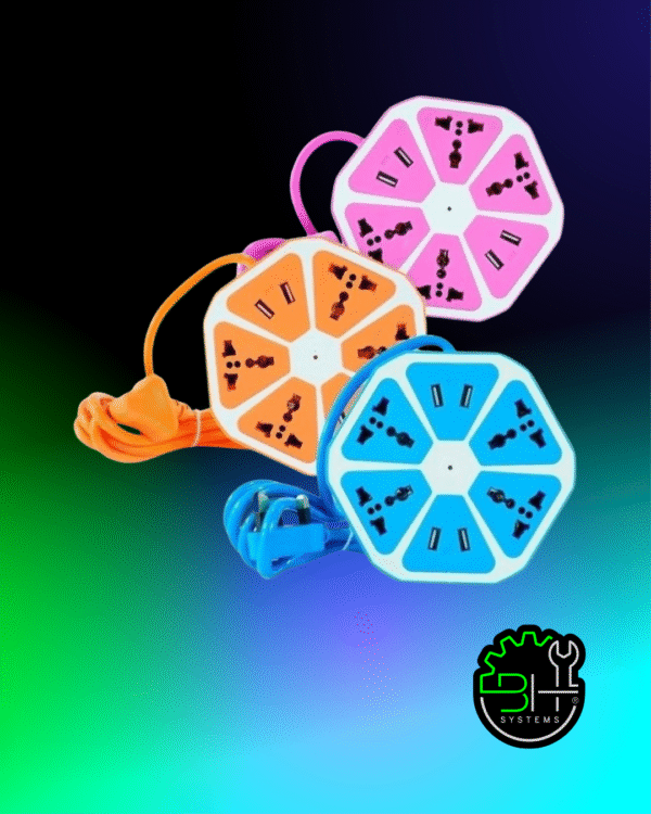 Zapatilla Eléctrica 5 Enchufes Toma Corriente 2 USB