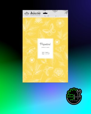 Papelina Amarillo Girasol Adorié 180grs A4 x 20Hojas
