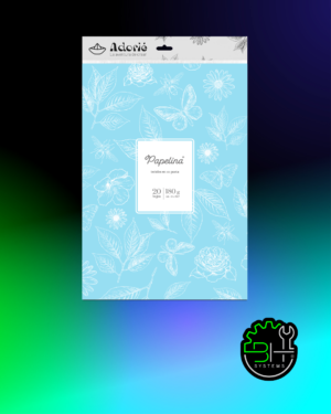 Papelina Celeste Pastel Adorié 180grs A4 x 20Hojas