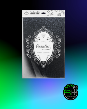 Cristalina Negro Ónix Adorié 250grs A4 x 10Hojas