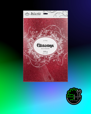 Gliterina Rojo Granate Adorié 230grs A4 x 20Hojas