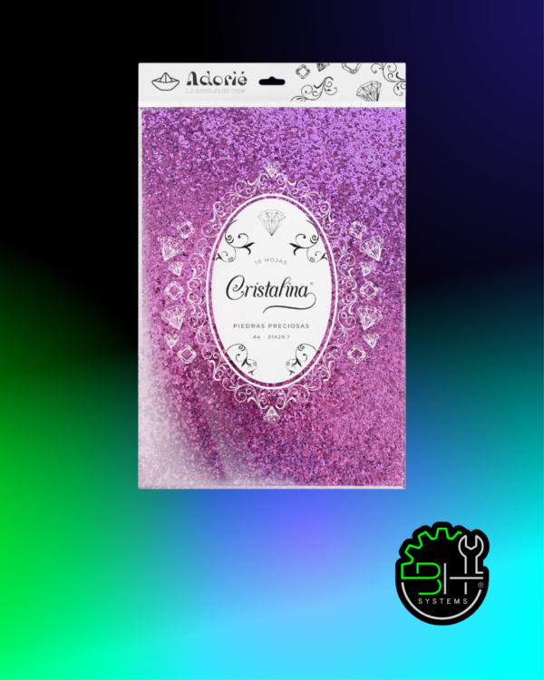 Cristalina Rosa Amatista Adorié 250grs A4 x 10Hojas