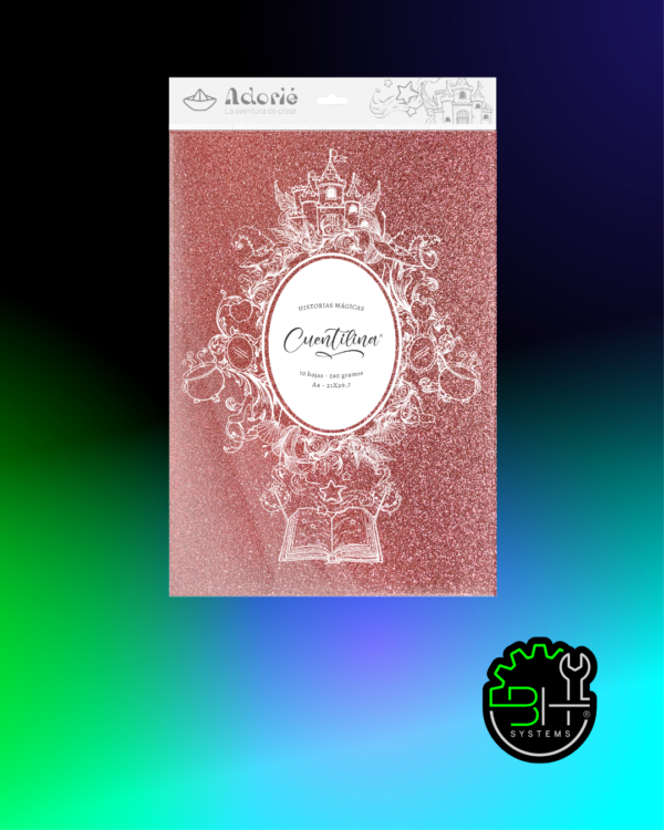 Cuentilina Rosa Gardenia Adorié 210grs A4 x 10Hojas