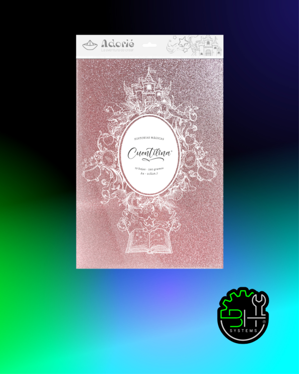 Cuentilina Rosa Romance Adorié 210grs A4 x 10Hojas