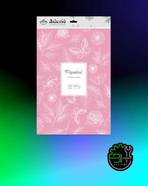 Papelina Rosa Rubor Adorié 180grs A4 x 20Hojas