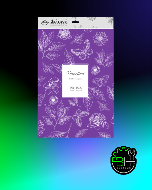 Papelina Ultra Violeta Adorié 180grs A4 x 20Hojas