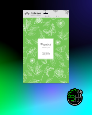 Papelina Verde Primavera Adorié 180grs A4 x 20Hojas