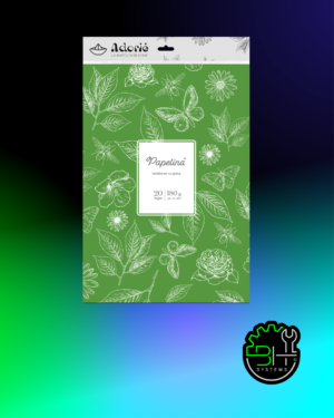 Papelina Verde Selva Adorié 180grs A4 x 20Hojas