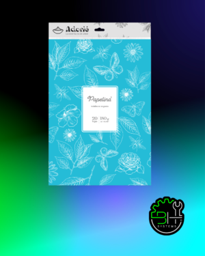 Papelina Celeste Cielo Adorié 180grs A4 x 20Hojas