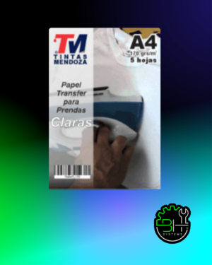 Papel Transfer Prendas Claras TM A4 x 5 Hojas