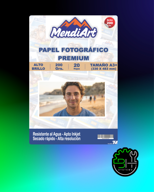 Papel Fotografico Premium MendiArt A3+ 200grs 20 Hojas